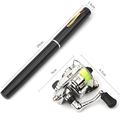 Mini Telescopic Fishing Rod and Reel Combo-Portable Pen-Style Kit with Spinning Reel, Perfect for Travel, Backpacking, and Beginner Anglers; Compact and Easy to Carry. | Portable Pen-Style Kit, Spinning Reel, Perfect for Travel, Backpacking, and Beginner