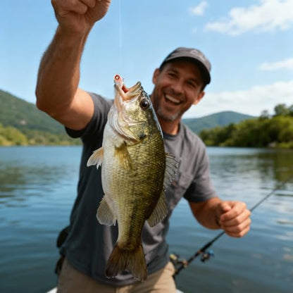 Stonefish 3PCS Spinner Baits Fishing Lure Kit, Trout Lures with Sharp Treble Hooks, Vibrating Swimming Bait for Bass Walleye Pike Freshwater Fishing - color: D-7g