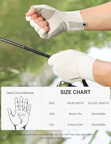 Fishing Gloves, Lightweight Non-Slip Fingerless Gloves,Hook Loop, UPF 50+ Sun Protection,for Unisex Fishing - color: White, size: Small-Medium