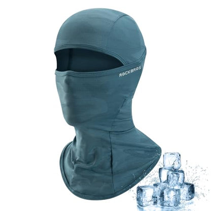 ROCKBROS Balaclava Face Mask for Men Women, Cooling & Breathable Summer Mask,UV Sun Protection for Cycling，Running - color: Blue