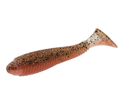 Strike King Rage Swimmer Saltwater Soft Bait Fishing Lure, 3.75", Wide-Bodied Paddle Tail - color: New Penny