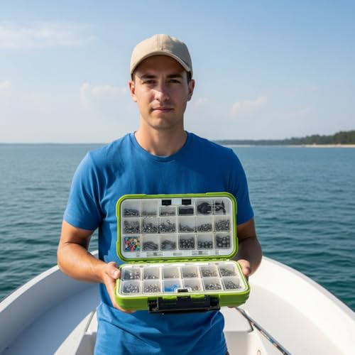 397-Piece Freshwater Fishing Tackle Kit with Waterproof Tackle Box – Compact Bass & Trout Lure Set for Beginner and Pro Anglers, Fishing Gear Set Equipment for Bass Trout Gifts for Men,Kids