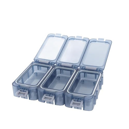 Small Tackle Box, Portable Fishing Gear Organizer with Transparent Window and Luminous Seal, for Anglers and Fishing Beginners (Transparent Blue) - color: Transparent Blue