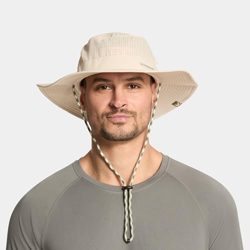 MISSION Cooling Anywhere Boonie Hat - Unisex Wide-Brim Hat for Men & Women - Cools Up to 2 Hours - UPF 50 Sun Protection - color: Oatmeal
