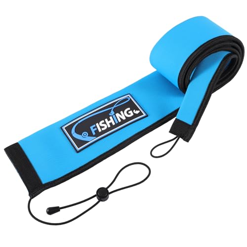 Lightproof Neoprene Fishing Rod Sleeve - Fishing Rod Cover for Storage & Transportation - Puncture Resistant Rod Sock for Casting, Trolling, Spinning Rods - color: Blue, size: 58"