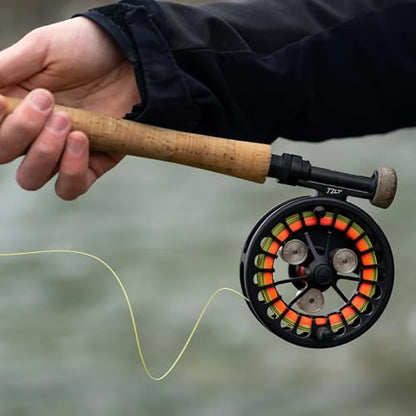Redington Tilt Euro Nymph Reel - 2-5 Fly Reel for Euro Nymph Fishing - Large Arbor Design - Smooth Drag - Removable Weights for Perfect Balance on Any Fly Rod - 100yds/20lb Capacity - color: Garnet/Gunmetal