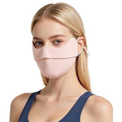 UV Face Mask,Cooling face mask,Sun Protection Mask UV Sun Protection Face Cover For Outdoor Activities,UPF 50+ - color: Pink