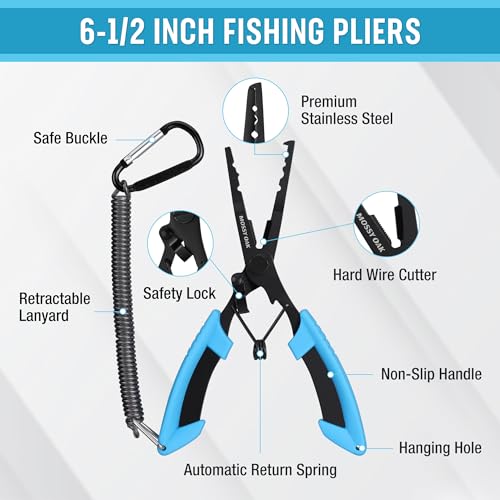 Mossy Oak Fishing Tools Kit- Fishing Plier, Fish Lip Gripper, Multifunctional Fishing Hook Remover with Lanyards Sheath, Saltwater Resistant Fishing Accessories & Equipment, Fishing Gifts for Men - style: 2pc fishing tool kit