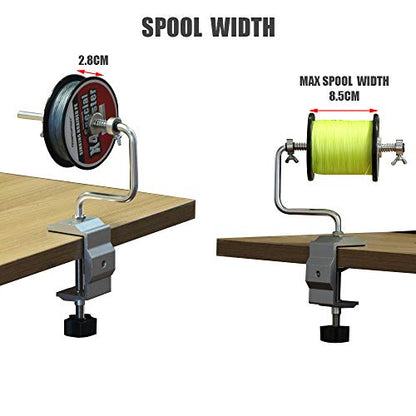 ANGRYFISH Fishing Line Winder with Clamp-Adjustable Stable Protable Spooler Machine-Multifunction Spooling Station System