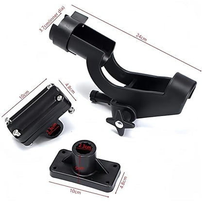 HiUmi Adjustable Rotatable Plastic Fishing Rod 3 Mount Rack Holder Bracket Boat Canoeing Rowing Mount Kit Kayak Side Rod Holder - color: RH50-4Pack