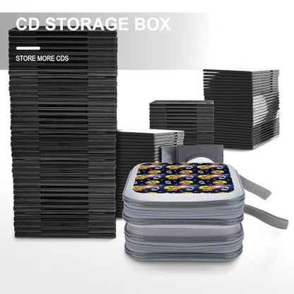 Galaxy Space Shiba Inu Dog CD Cases Holder DVD Storage Case Holders CD DVD Disc Case Storage Wallet Binder, 40 Capacity - color: color764