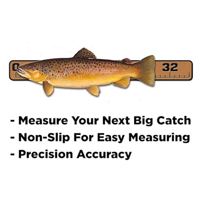USATuff SeaDek EVA Foam Fish Measuring Ruler for Boat, Fishing, Kayak | Adhesive Backing Peel & Stick - 36" Mocha-Black - color: Mocha-Black, style: 36 inch