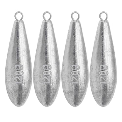 Fishing Weights Sinkers Bank Fishing Lead Sinkers | Bullet Fishing Weights Ocean Saltwater Surf Fishing Gear Fishing Assortment 1oz 2oz 3oz 4oz - style: 4oz-4pcs