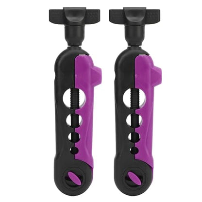 2pc Mini Fishing Line Winder Spooler Machine - Portable Handheld Line Winding Tool, Easy to Install & Use, ABS Durable Plastic with 4 Adaptor Holes for Rods - color: Black & Purple