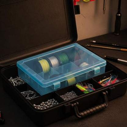 Fishing Line Spool Storage Box, PP Plastic Tackle Organizer for 24 Spools, Compact Container Prevents Tangling in Gear Bags (1 PC)