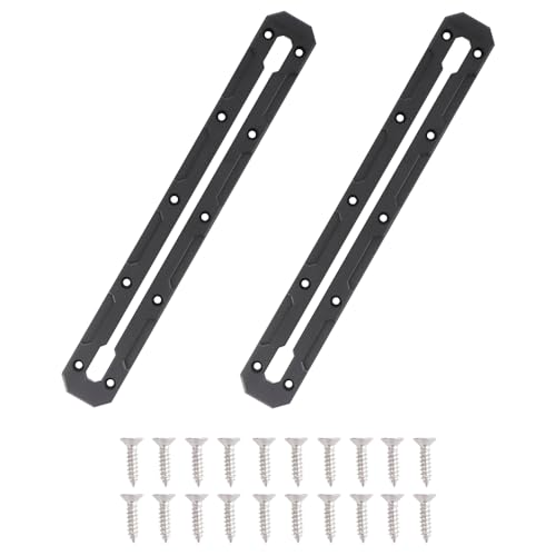 VTurboWay 2 Pcs 13.4" Low Profile Track, Kayak Track for Fishing Rod Holder, Kayak Gear Track Accessories, Reinforced Marine Nylon, Free Installation Screws - size: 7.4"