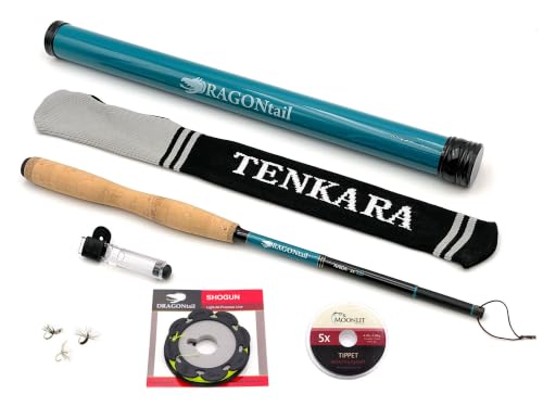DRAGONtail Kaida zx320 Multi-Length Tenkara Pack Rod - style: Rod With Furled Line Kit