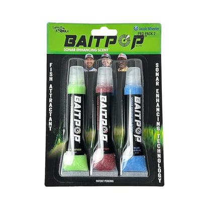Elite Pro Pack - 3 Count 20ml Elite Tubes with Sparklscales - color: Jacob Wheeler #2 - Gamefish Green, Crawfish Red, Blue Garlic