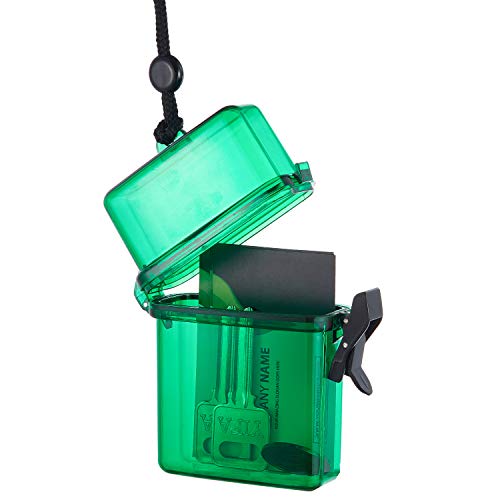 Outus 3 Pcs Waterproof ID Badge Holder Case with Waterproof Buckle 4.72 x 2.95 x 1.57 Inches Floating Sport Case Locker with Adjustable Hanging Rope Plastic Card Dry Box(Green, Yellow, Purple) - color: Green, Yellow, Purple, size: 4.72 x 2.95 x 1.57 Inch,