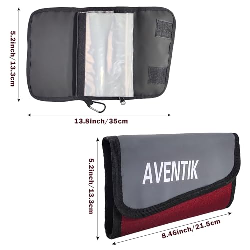 Aventik Fishing Tackle Organizer Case Soft Bait Binder Plastic Baits Spinner Bait Tackle Organized Removable Storage Pockets (Dark Red) - color: M:Dark Red