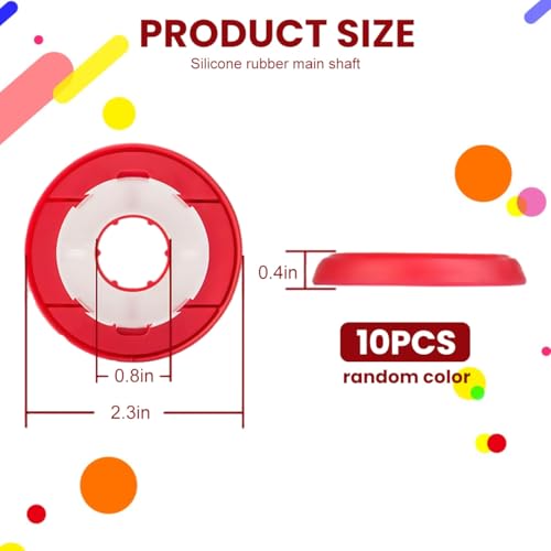 10PCS Silicone Fishing Line Storage Holders Fishing Line Storage Fishing Snell Leader Rigs Gear Spools Line Keeper Circular Winding Plates (Colorful)