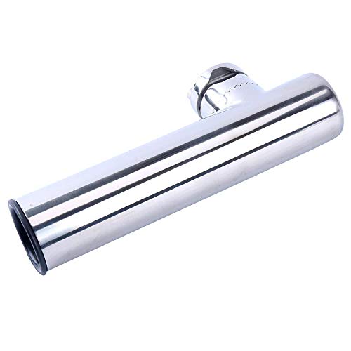Amarine Made 4Pcs Lower Clamp Fishing Pole Rod Holder for Boat, Stainless Clamp on Fishing Rod Holder for Rails 7/8" to 1"