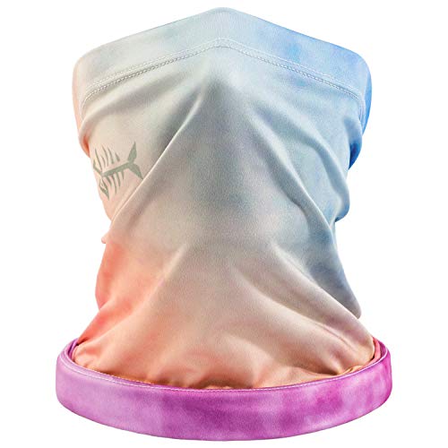BASSDASH UPF 50+ UV Sun Protection Neck Gaiter Fishing Mask Hunting Kayaking Hiking Cycling Ski Sports - color: Rosy Clouds