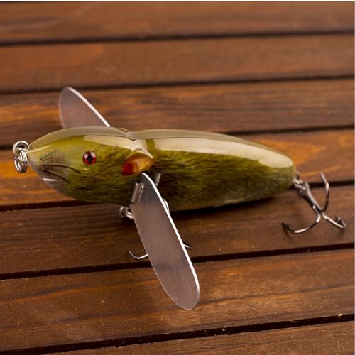WOLFSKIN Topwater Bait Fishing Lure Crank Baits Floating Tractor Rat Lure Set Fishing Bait kit for Bass Freshwater Saltwater - color: Color-1