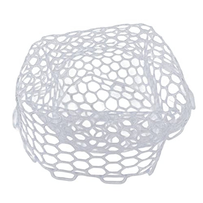 Fly Fishing Landing Net, Collapsible Clear Rubber Replacement Bag with Soft Mesh for Angler, White 21cm Depth