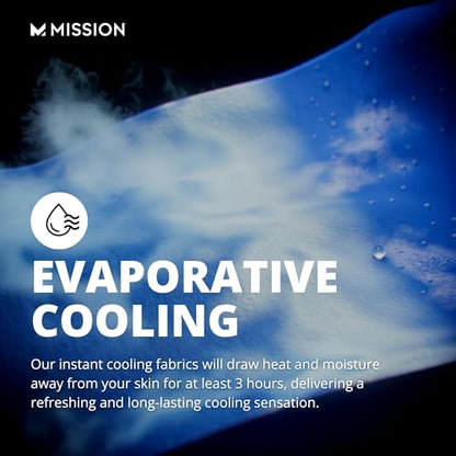 MISSION Max Plus Cooling Towel- Soft, Durable Microfiber - Cools Up to 3 Hours - UPF 50 Sun Protection - Machine Washable - color: Blue Bell