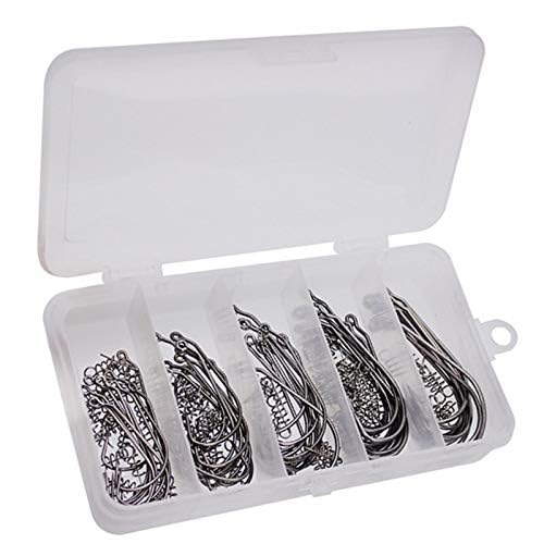 50pcs/Box Fishing Treble Hooks, High Carbon Steel Fishing Hooks Kit, Sharp & Round Bend Fishing Treble Hooks for Catfish Lures Baits Bass Fishing Accessories - color: Swimbait Hooks with Twistlock