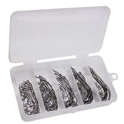 50pcs/Box Fishing Treble Hooks, High Carbon Steel Fishing Hooks Kit, Sharp & Round Bend Fishing Treble Hooks for Catfish Lures Baits Bass Fishing Accessories - color: Swimbait Hooks with Twistlock