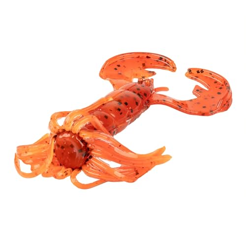 Strike King (RGBLCRW-900) Baby Luau Craw Fishing Lure, Skirted Soft Plastic Finesse Creature Bait, High Action Claws and Skirt, Patented Rage Flange, 3-Inches, 9-Pack, Fire Craw