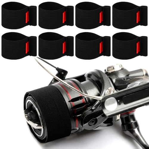 8 Pcs Fishing Spinning Reel Cover Spool Belt Fishing Reel Protection Accessories