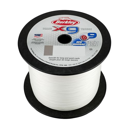 Berkley x9 Braid Fishing Line - color: Crystal, size: 2188yd, style: 8lb Test