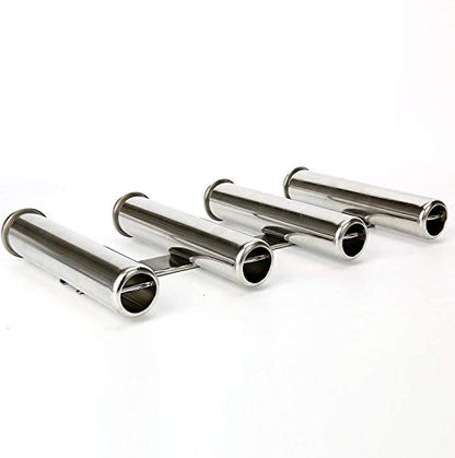 Amarine Made 4 Tube Fishing Rod Rack Mirror Finish Stainless Steel 316 Wall / Side Mounted Rod Holder for Boat Yacht