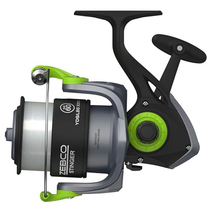Zebco Stinger Spinning Fishing Reel, 1+1 Bearings Fishing Reel - size: Size 60 Reel