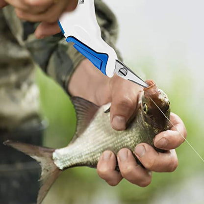 Fishing Pliers Saltwater, Fishing Scissors for Braided Line,Fishing Line Cutter Saltwater and Freshwater,Fishing Scissors with hanging buckle for Mono Braided Line,Fishing Gear
