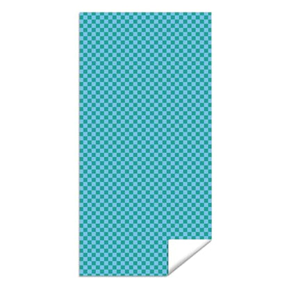 Microfiber Beach Towel Sand Free Quick Dry Oversized Soft Lightweight Teal Light Blue Geometric Checkerboard Pattern for Travel Swim Yoga Pool 71 x 32 Inches 1 Pcs - color: Lake Blue