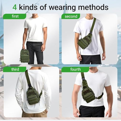 Lightweight Fishing Tackle Backpack Professional Water-Resistant All-in-One Rod Holder & Gear Storage - color: Green
