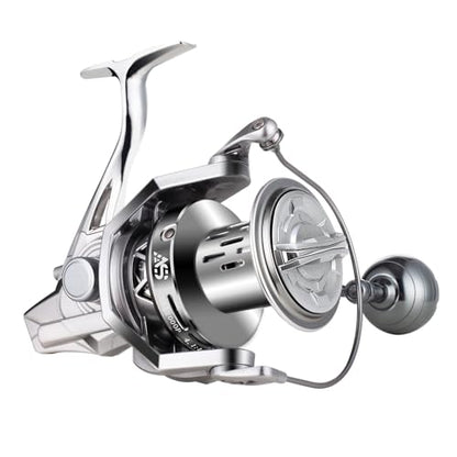GARRET Spinning Reel, 8000/10000/12000 Aluminum Frame Surf Fishing Reels, Carbon Fiber 55LB Power Drag, Heavy Long Casting Inshore Saltwater & Offshore Saltwater Freshwater Fish Reel