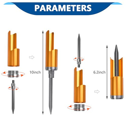 Fishing Rod Pole Holder Ground Support-1PCS/2PCS Protable Aluminium Alloy Rod Holder for Bank Fishing Spinning Casting Fishing Rod Racks - color: Gold-2PCS