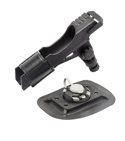 Extreme Max 3006.8618 Fishing Rod Holder with Easy-Install Universal Mounting Bracket for Inflatable Boat, Black