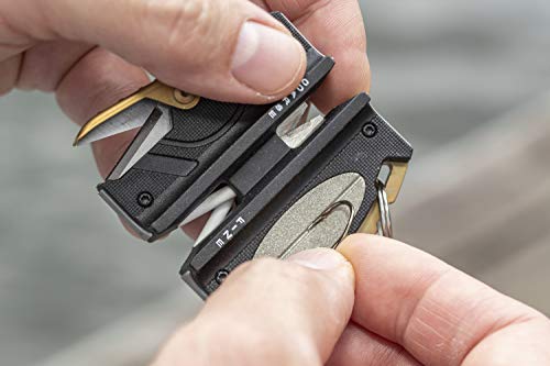 Smith's 51057 Regal River Fishing Multi-Tool - Coarse + Fine Knife Sharpening Slots, Line Cutter, Jig Eye Cleaner, Diamond Hook Sharpener - Portable Pocket Clip - Gift for Men - Compact Gadget