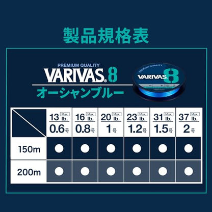 VALIVAS VARIVAS 8 Ocean Blue 150m Size 1.5