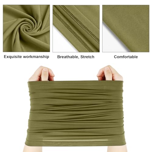 Geyoga Summer UV Protection Cooling Neck Gaiter | Sunscreen Breathable Face Scarf Bandana Mask Neck Gaiter for Outdoor Fishing Hiking Camping - color: Khaki