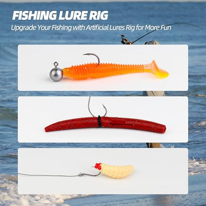 Fishing Tackle Box Set – Lure Kit for Freshwater & Saltwater, Crankbaits, Spinnerbaits, Soft Plastics, Jigs, Weights, Hooks – All-in-One Fishing Gear for Men - style: 298pcs