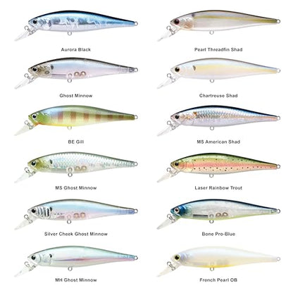 LUCKY CRAFT Pointer 100SP, Jerkbait Side by Side Action Tournament Winning Perfect Wobbling Freshwater Lake Bass Fishing Champion Bait - color: 155 Crack Blue
