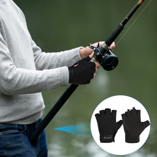 Ptwola Fingerless Gloves Fishing Gloves Paddling Glove Sailing Glove RowingGloves KayakGloves WaterGloves SportsGloves FishingGloves for Men Women Training Cycling Workout Gym Fitness Pull Up