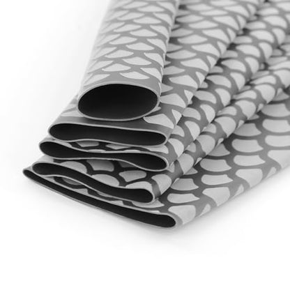 Fishing Rod Handle Wrap(Dia: 19/32", 15mm), Fish Scale Pattern Heat Shrink Wrap Grip Tape, Non-Slip, Insulated Abrasion Sleeve Shrink Tube for Fishing Rod Grip, Rod Shrink Tube, 39" (Gray) - color: Gray, size: Diamter:15mm"(19/32 inch)